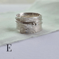 Silver lace rings with spinning accent beads - The Studio at Wirksworth