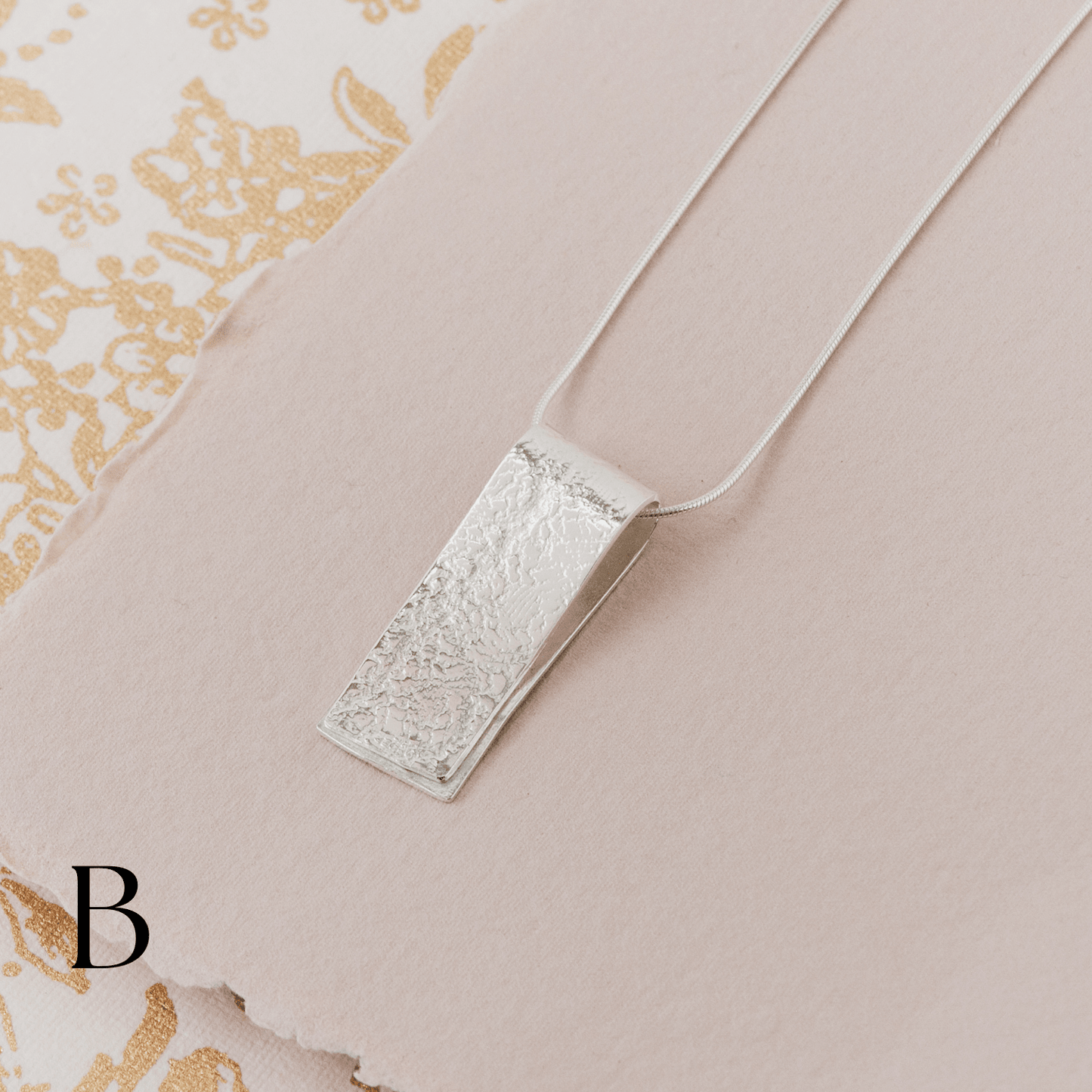 Silver lace fold necklace - The Studio at Wirksworth