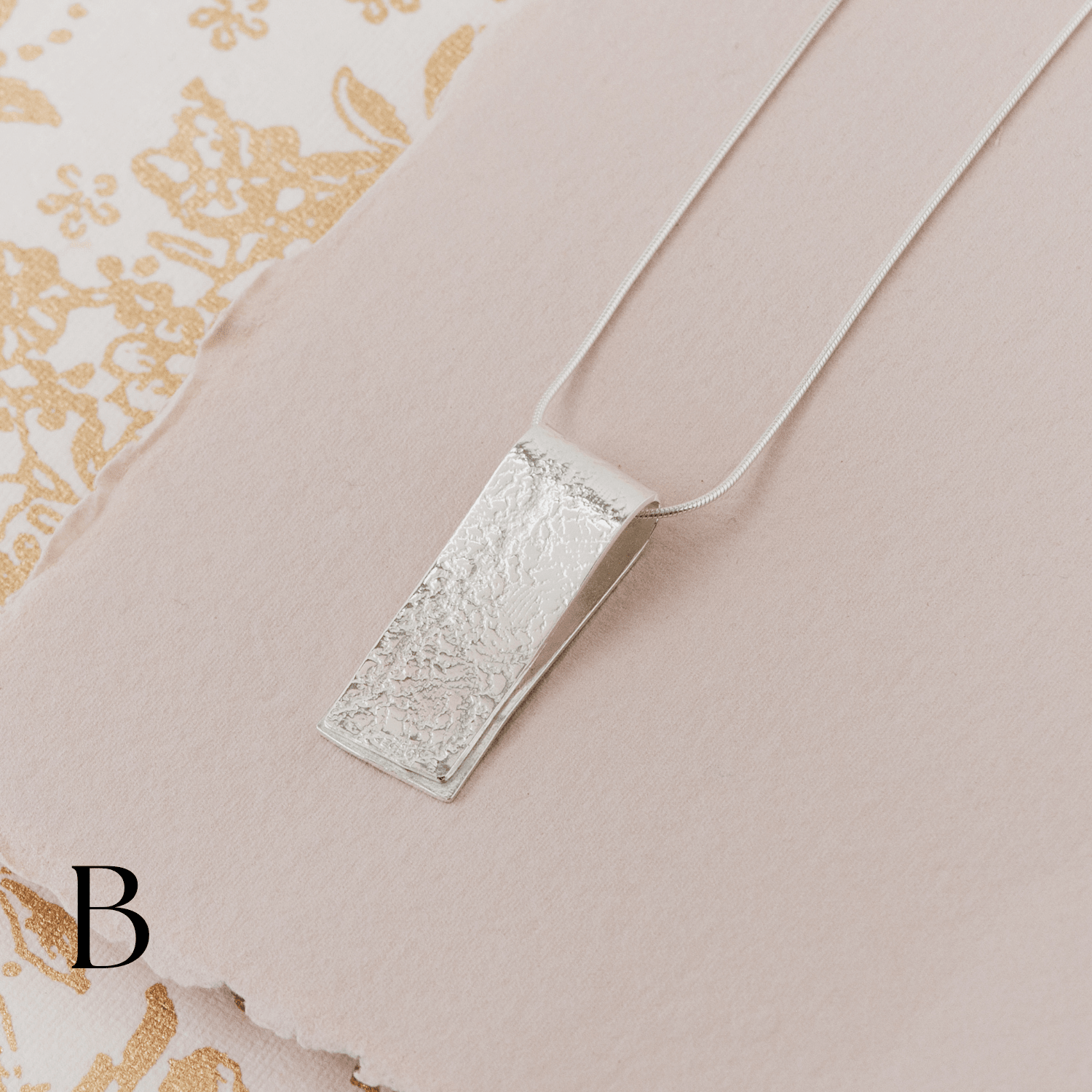 Silver lace fold necklace - The Studio at Wirksworth