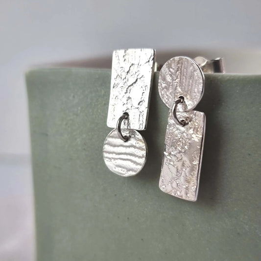 Double lace stud earrings - The Studio at Wirksworth