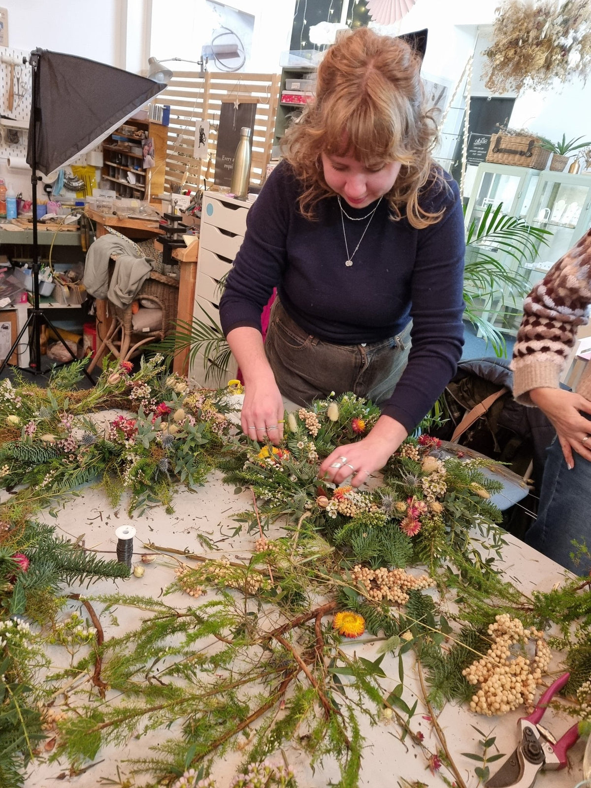 Christmas wreath workshop - Sunday 29th November evening - The Studio at Wirksworth