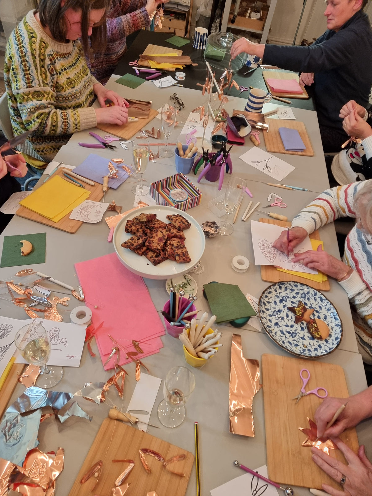 Copper embossed Christmas bunting -  December evening workshop - multiple dates