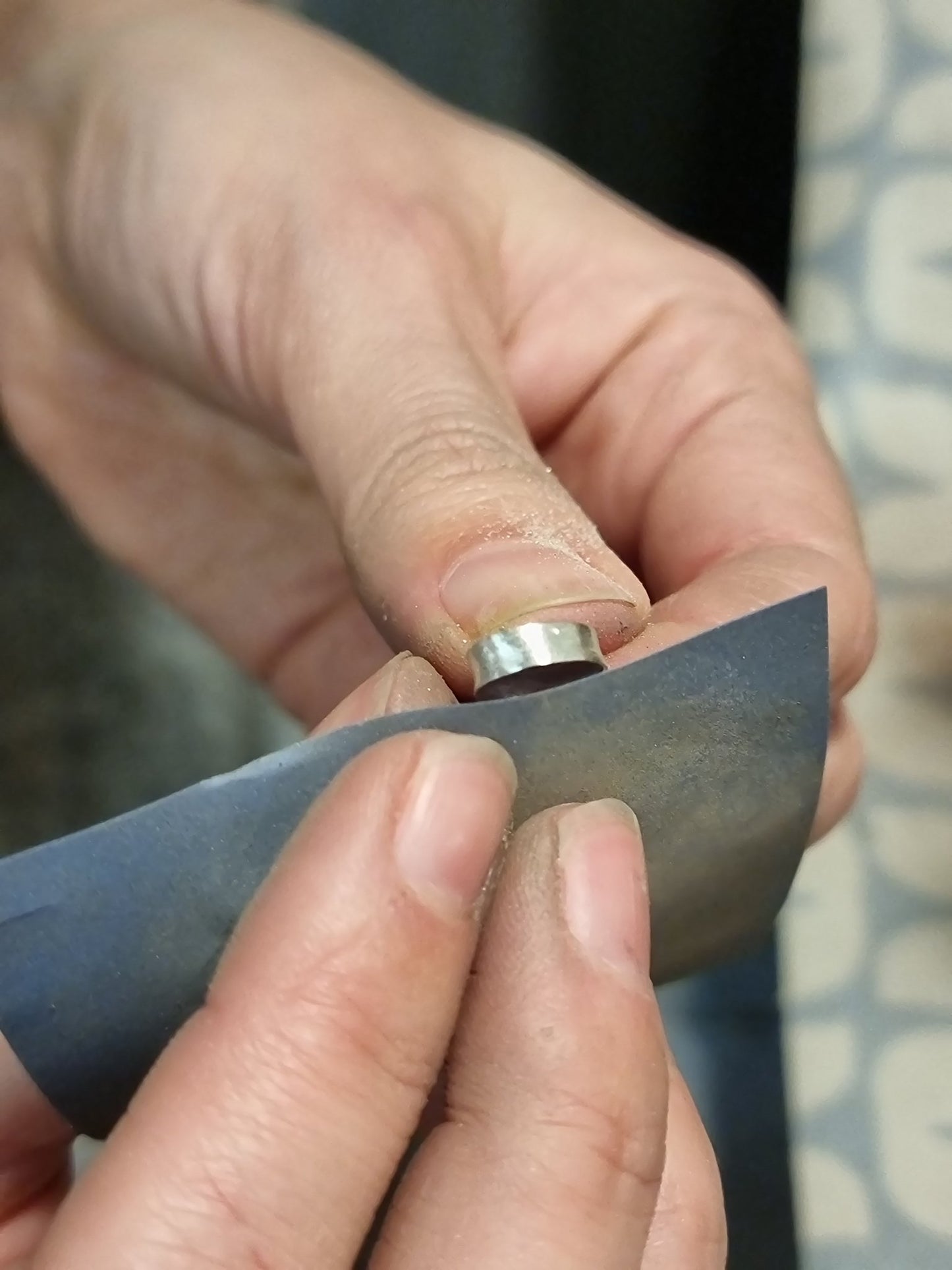 Silver ring with gemstone - The Studio at Wirksworth