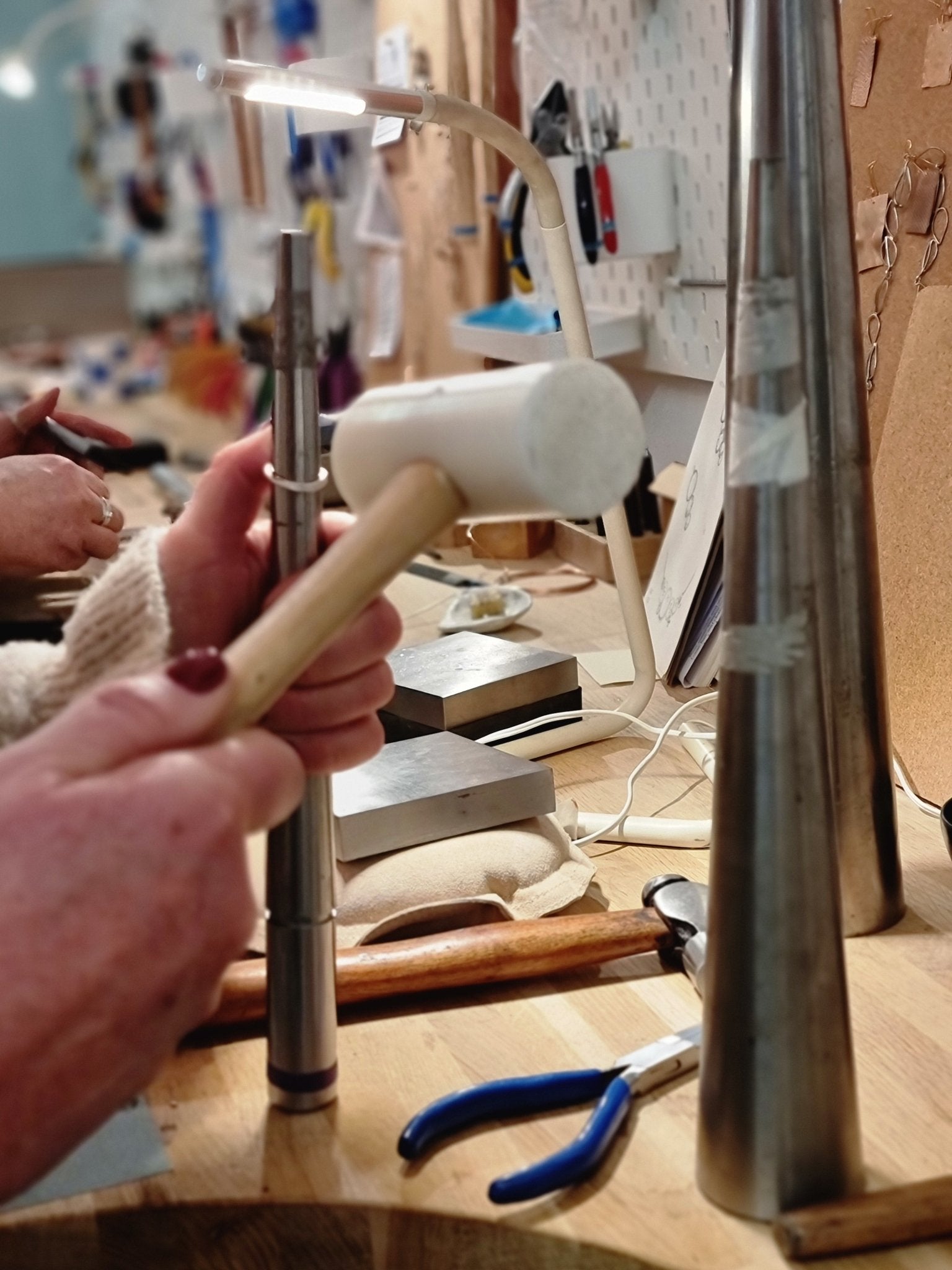 Silver spinner ring workshop - The Studio at Wirksworth