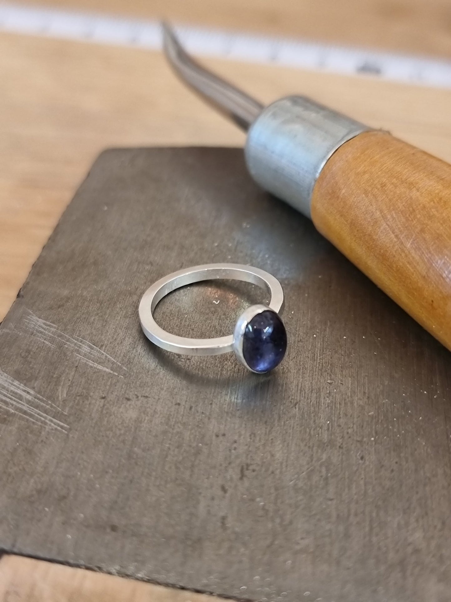 Silver ring with gemstone - The Studio at Wirksworth