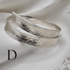 Heavy lace silver ribbon bangle - The Studio at Wirksworth