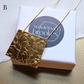 Flat lace pendant - gold plate - The Studio at Wirksworth