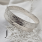 Heavy lace silver ribbon bangle - The Studio at Wirksworth