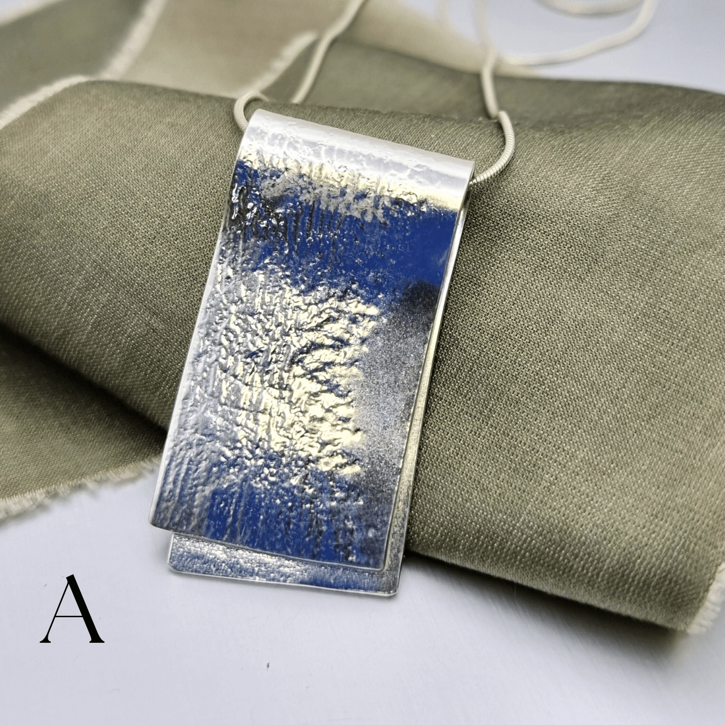Silver lace fold necklace - The Studio at Wirksworth