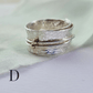 Silver lace rings with spinning accent beads - The Studio at Wirksworth