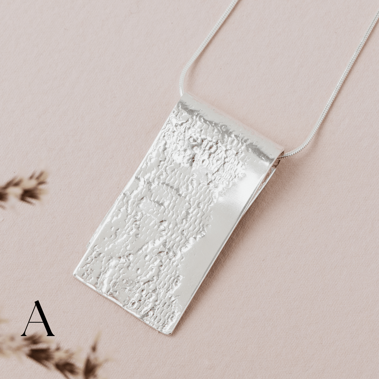Silver lace fold necklace - The Studio at Wirksworth