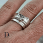 Silver lace rings with spinning accent beads - The Studio at Wirksworth