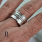 Silver lace rings with spinning accent beads - The Studio at Wirksworth