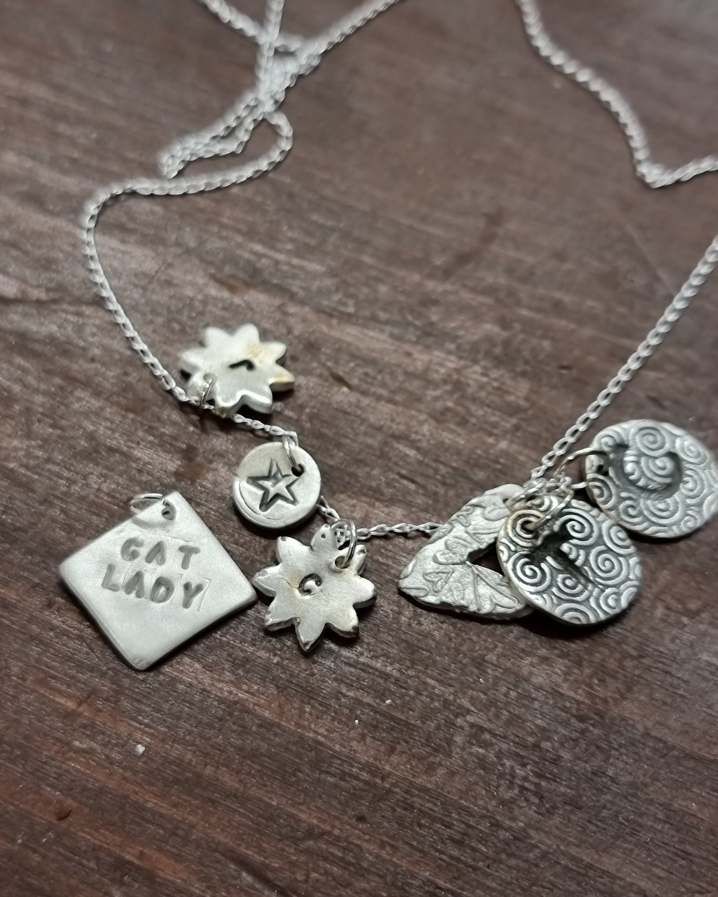 Silver metal clay charms