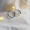 Heavy round recycled silver stud earrings - The Studio at Wirksworth